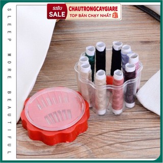 Bộ kim chỉ may va 10 màu kèm kim thêu giá rẻ tiện dụng cho gia đình