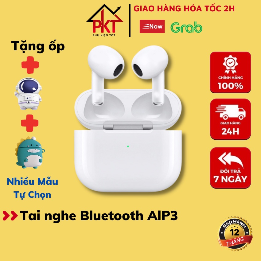 Tai nghe Bluetooth AlP3 Không Dây Đủ Chức Năng Pin Trâu 4-6h, Định Vị, Đổi Tên, Dùng Cho Mọi Dòng Máy, Chính Hãng PKT
