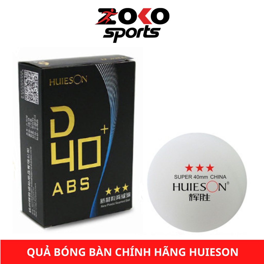 Bóng bàn tập, quả bóng bàn chinh hãng Huieson 3 sao bóng 40 chất lượng tốt - ZOKO SPORT