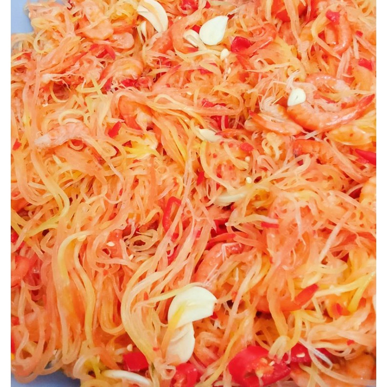 Mắm tép trộn đu đủ