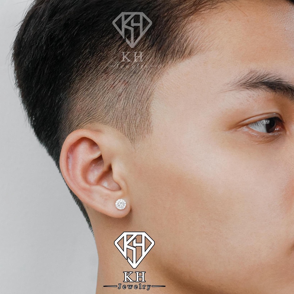 Khuyên Tai Xi Kim Mono Đá Mois.sani.te KHJEM00 - Chốt Vặn