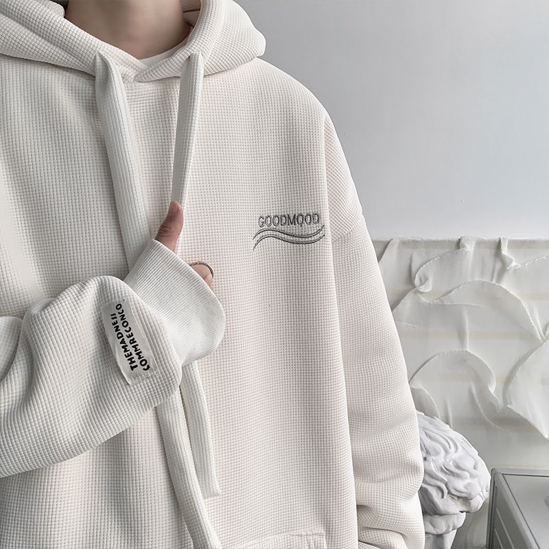 Áo Khoác Hoodie In Hình Bánh Waffle Phong Cách Retro Mỹ Cho Nam