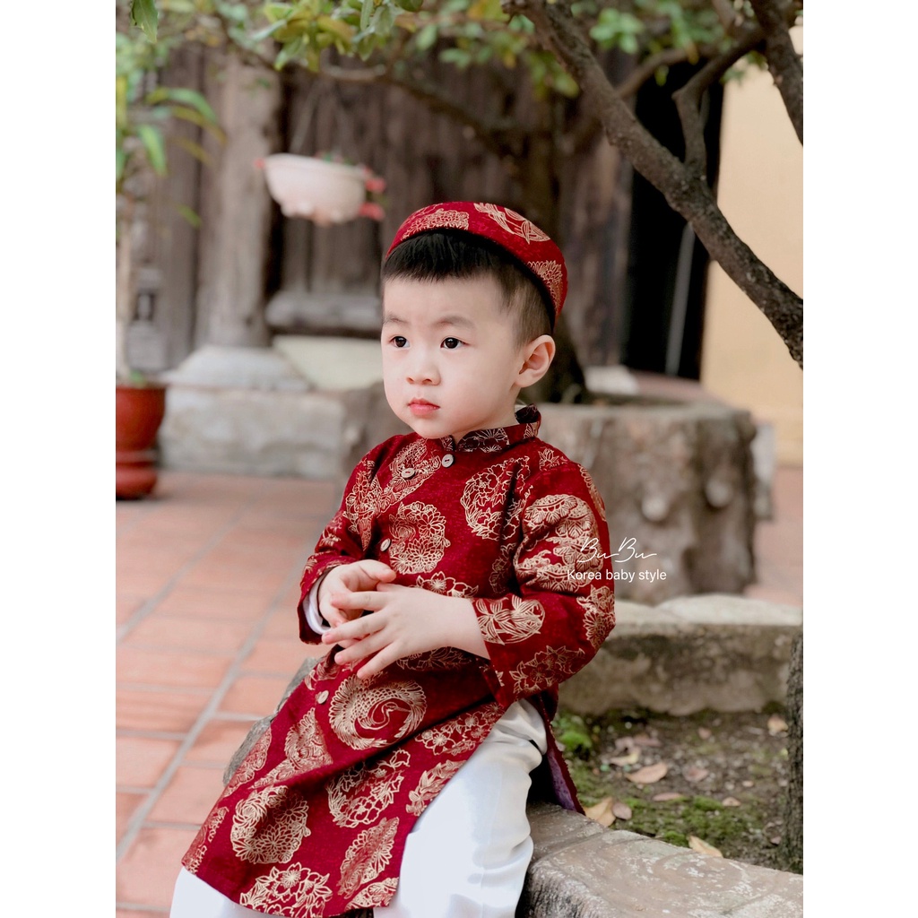 𝐀́𝐨 𝐃𝐚̀𝐢 𝐋𝐢𝐧𝐞𝐧 - Kèm Quần & Mấn Cho Bé Trai