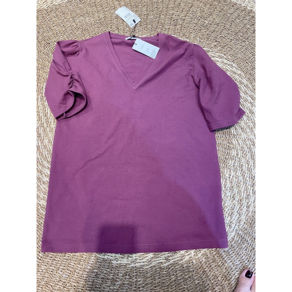 Áo thun MG cổ tim tay sun 4 màu E933