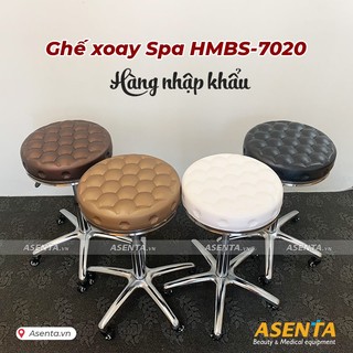 Ghế xoay Spa, ghế ngồi phun xăm cao cấp không tựa - Hàng nhập khẩu