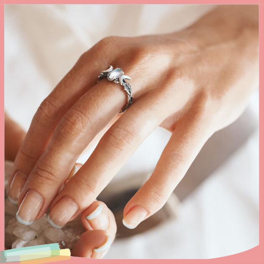 Nhẫn bằng hợp kim màu bạc phong cách cổ điển thời trang cho nữ