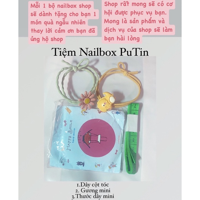 Móng úp thiết kế Nail box thiết kế giá rẻ - Mẫu thạch đầu móng trắng viền tráng gương