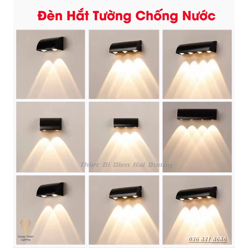 Đèn Hắt Tường Chống Nước DT-22093 - Ánh Sáng Vàng - Chip Led Siêu Sáng - Bảo Hành 12 Tháng