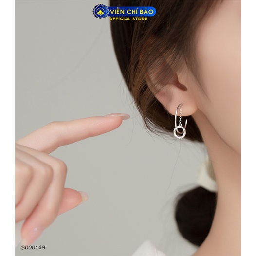 Bông tai Flora chất liệu bạc Thái 925 thời trang phụ kiện trang sức nữ Viễn Chí Bảo B000129