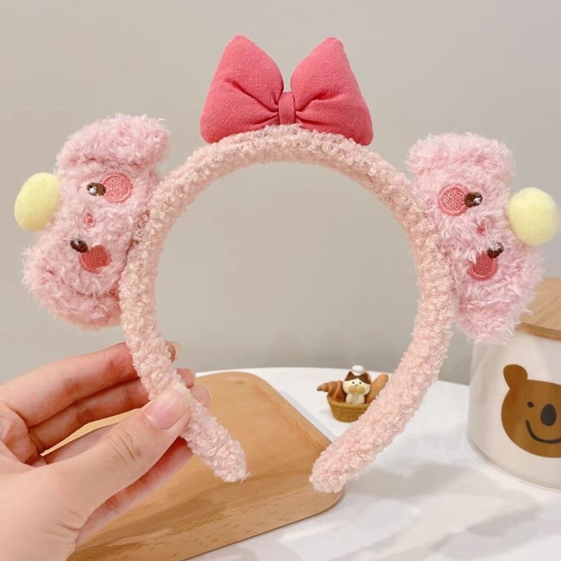 Bờm cừu xù thêu má hồng