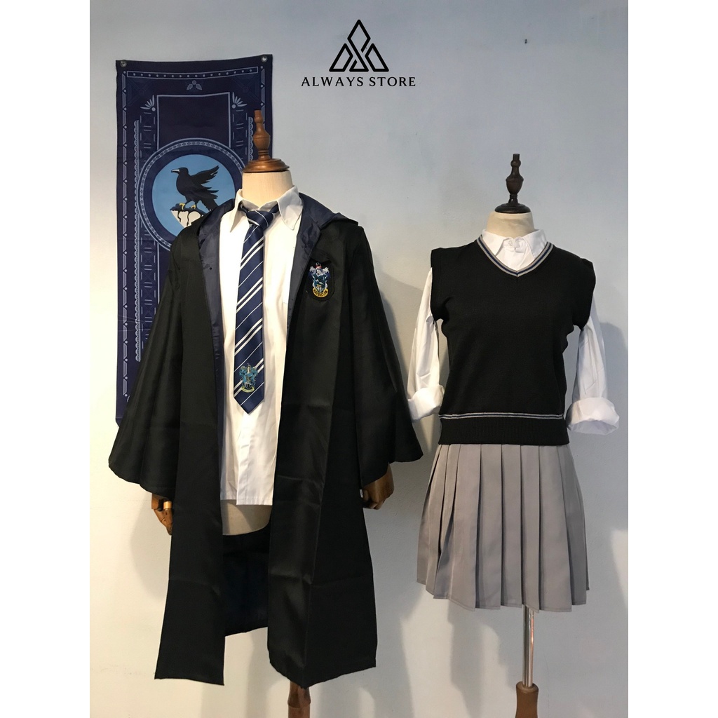 Váy xếp li đồng phục Harry Potter - Mặc cùng áo choàng đồng phục - FANDOM VN