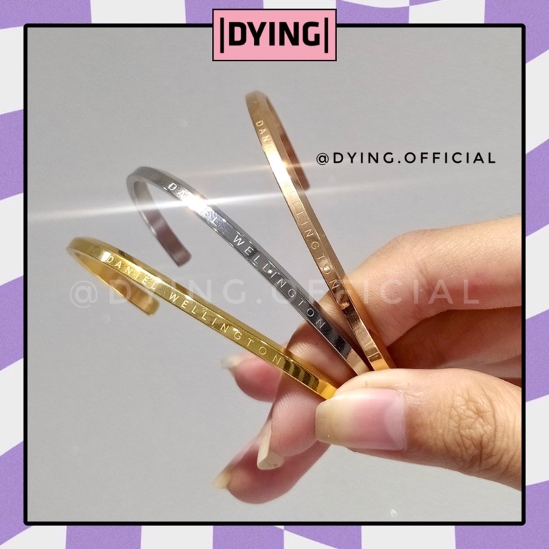 Kiềng/Vòng Cuff DW Màu Silver/Gold/Rose Gold - Thép Titan KHÔNG RỈ