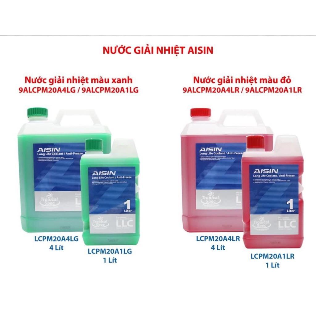 Nước Làm Mát Động Cơ Màu Đỏ Aisin Nhập khẩu Nhật Bản