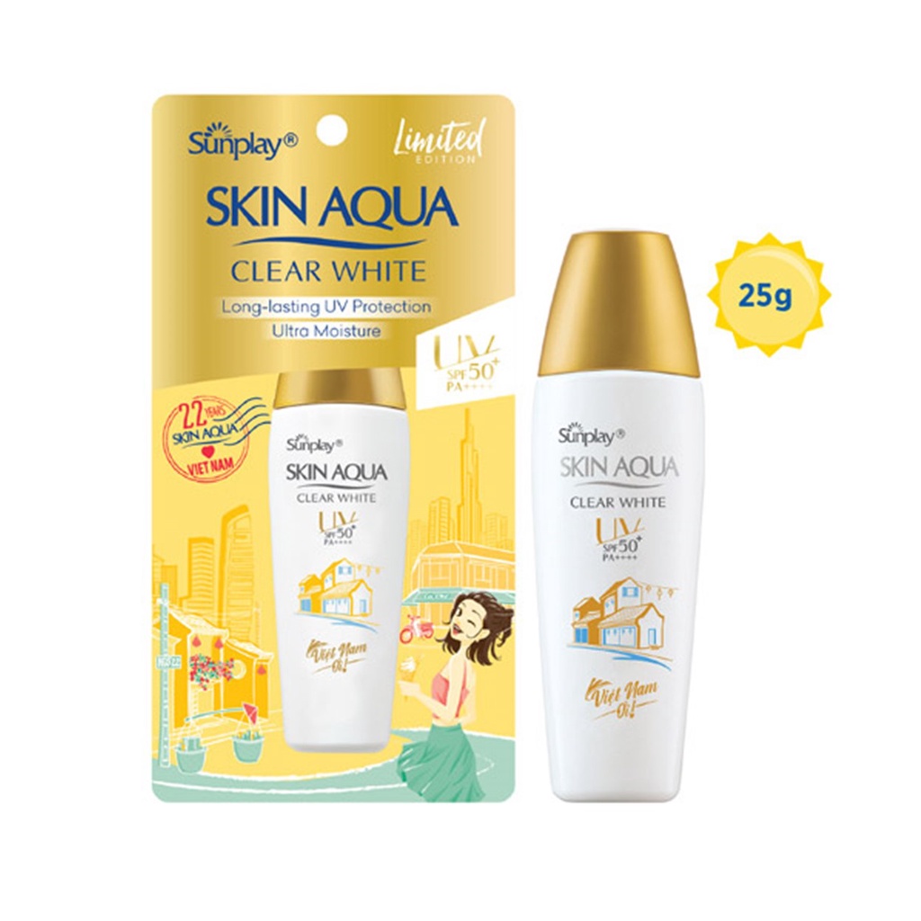Sữa Chống Nắng Dưỡng Da Trắng Mịn Sunplay Skin Aqua Clear White SPF50+ PA++++ (25g/55g)