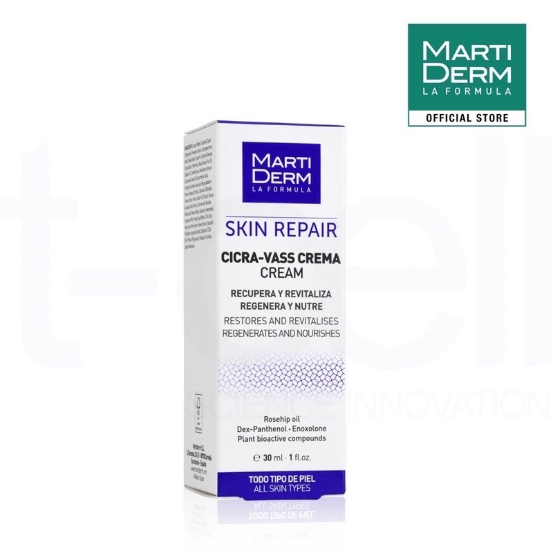 Kem Dưỡng Tái Tạo & Phục Hồi Da Nhạy Cảm - MartiDerm Skin Repair Cicra Vass Cream 30ml