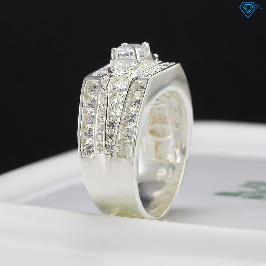 Nhẫn bạc nam 925 đính đá NNA0346 - Trang Sức TNJ