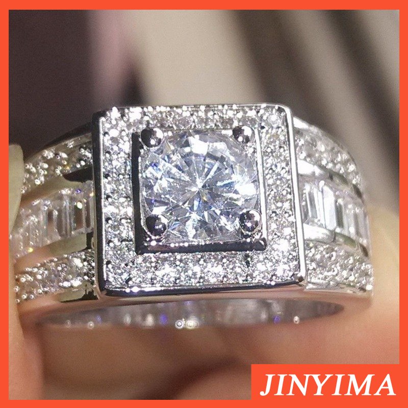 Nhẫn Bạch Kim Mạ Vàng 18K Thời Trang Cho Nam