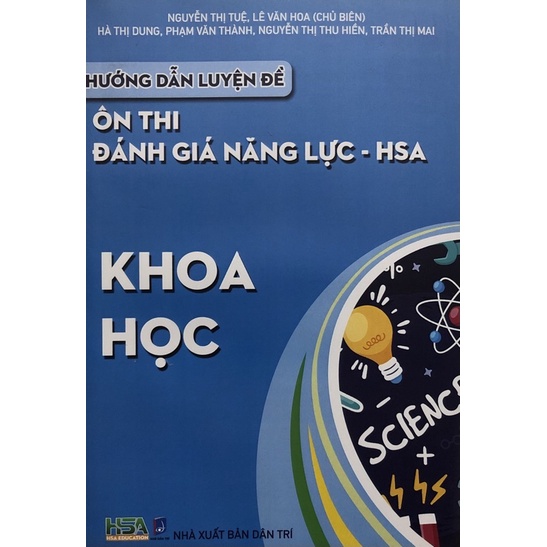 Sách - Hướng dẫn luyện đề Ôn thi đánh giá năng lực - HSA: Khoa học