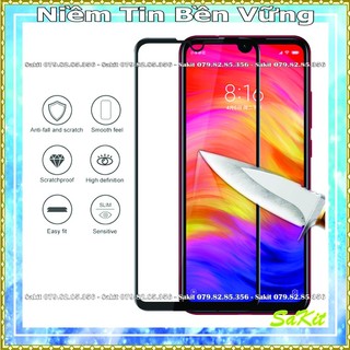 Kính cường lực full điện thoại xiaomi redmi 7, not 7, not 7 pro, redmi 8, 8a, not 8, not 8 pro (9d- tặng giấy lau).