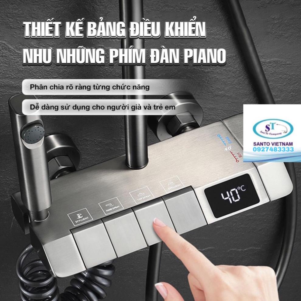 Sen cây phím đàn sơn tĩnh điện, sen cây nóng lạnh phím đàn đồng thau hiển thị nhiệt độ SANTO cao cấp