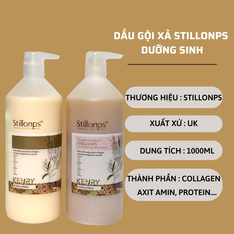 Dầu gội xả dưỡng sinh cô đặc Stillonps 1000ml giúp phục hồi thư giãn chống cảm cúm đau đầu kiềm dầu sạch gàu siêu muợt