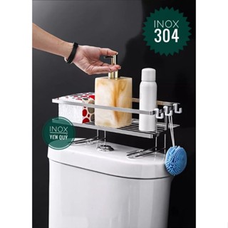 INOX 304 GIÁ Kệ Để Đồ Bồn Cầu Inox 304 / Giá Để Đồ Phía Trên Bồn Cầu Nhà Vệ Sinh Không Cần Khoan Đục Lỗ / Giá Để Bồn Cầu