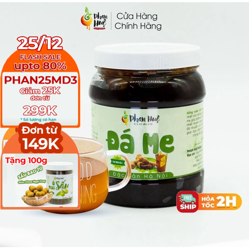 Đá me chua ngọt Phan Huệ hộp 1kg đặc sản Hà Nội