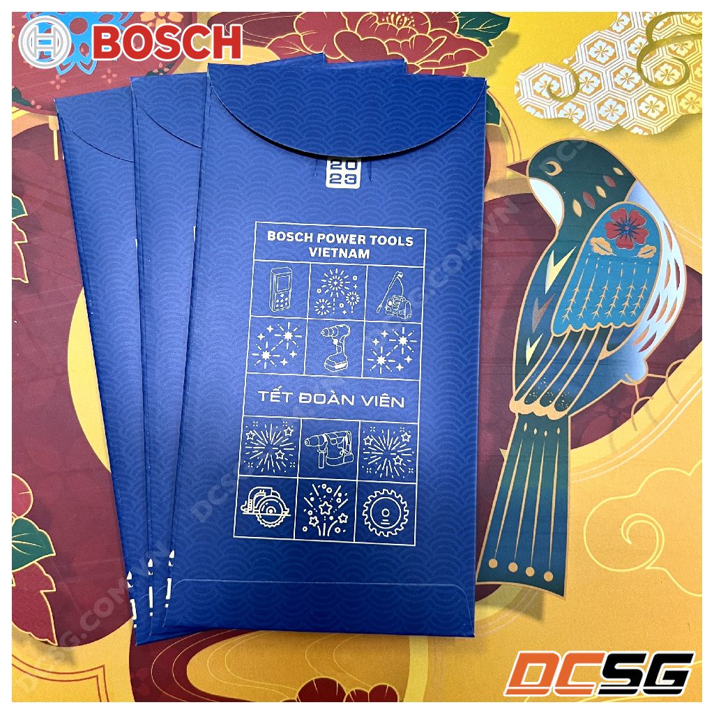 [Hàng tặng không bán] Gift - Bộ 03 cái bao lì xì Bosch 2023 | DCSG