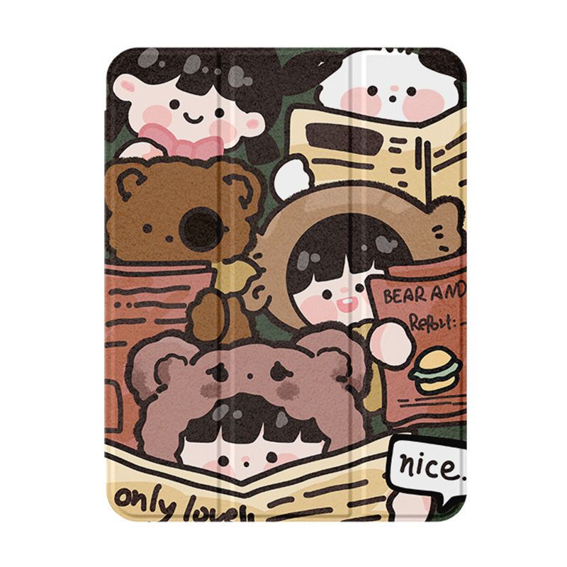 Ốp Máy Tính Bảng Bằng Acrylic Kèm Ngăn Đựng Bút Cho iPad Air 4 Gen7 / 8 iPad 10.5 Air3 / iPad 9.7gen5-6 / iPad Pro11 2021 Air Giá Đỡ