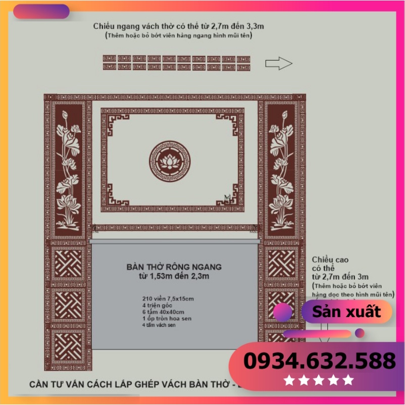 sx - ( tuyệt đẹp ) VÁCH GỖ dán trang trí BÀN THỜ lắp ghép - bằng gỗ mfd vân gỗ - MÂU NI - phòng thờ ấm cúng Nhiều cỡ
