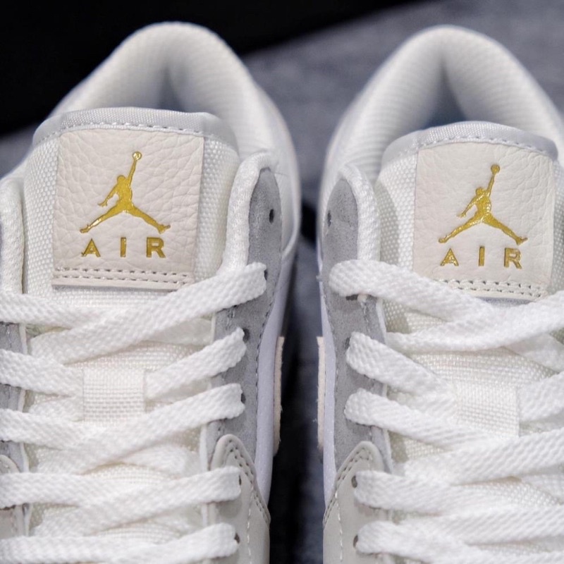 Giày Jordan 1 low paris, Jd1 cổ thấp trắng xám, bản high quality