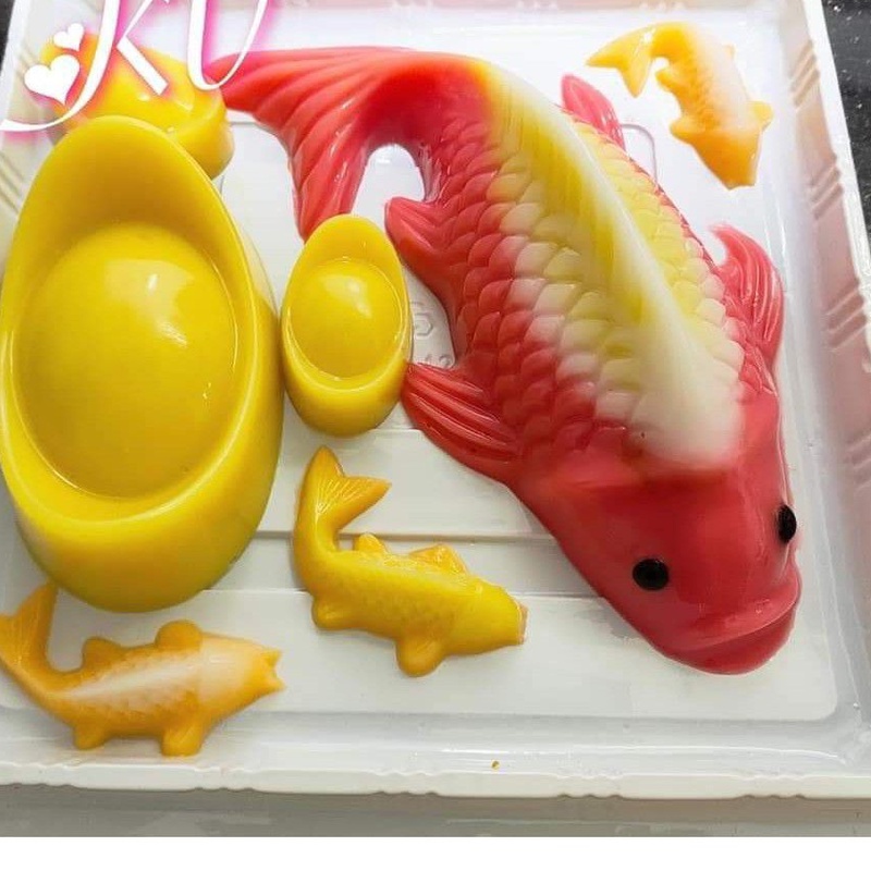 Khuôn cá chép đổ rau câu - khuôn xôi cá chép