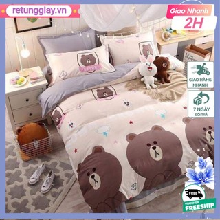 BỘ CHĂN GA GỐI POLY NHẬP DORAEMON M6/M8