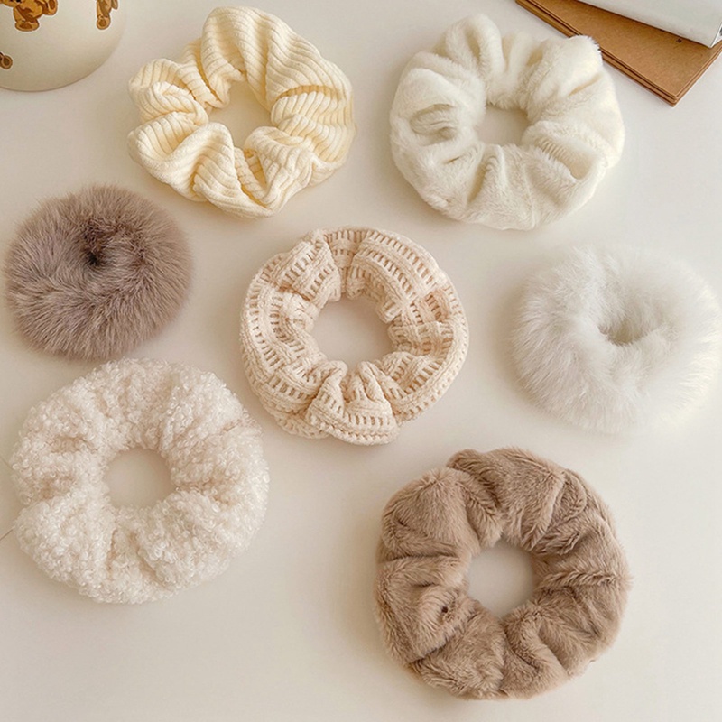 Ygt set 7 Dây Cột Tóc Cao Su Nhung Mịn Thời Trang Mùa Đông Dành Cho Nữ