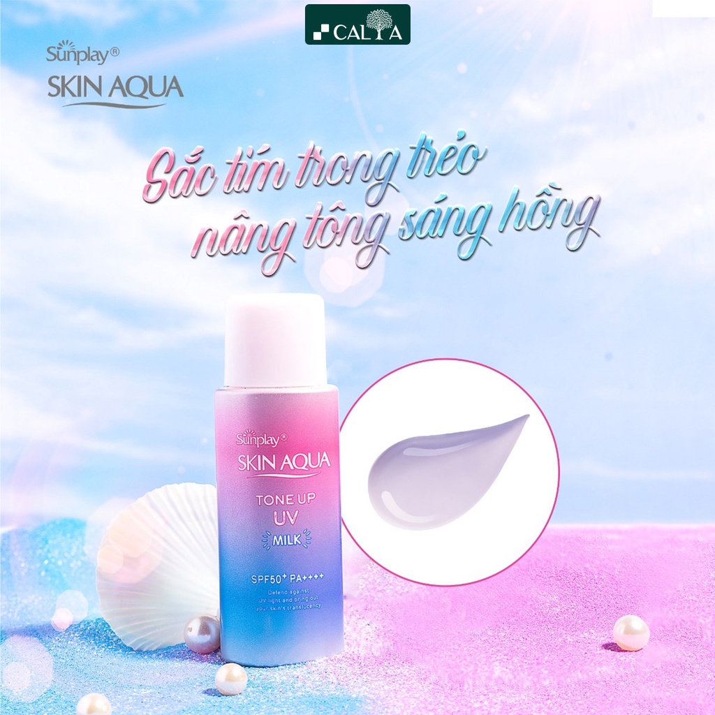 Sữa Chống Nắng Sunplay Lavender Nâng Tone Cho Da Dầu, Dưỡng Trắng Da - Sunplay Skin Aqua Tone Up UV SPF50+ PA++++ 50g