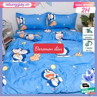 Ga trải giường bo chun 1M6X2M,1M8X2M,2MX2M2,Vải cotton poly,chọn nhiều mẫu[doremon đàn]