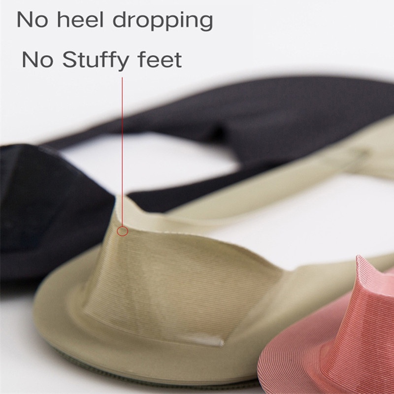 Vớ Thuyền Bằng Silicone Cotton Siêu Mỏng Thoáng Khí Chống Trượt Cho Nam Nữ