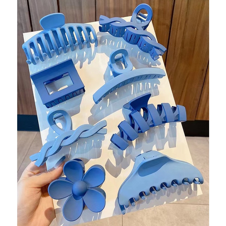 Set 8 chiếc kẹp tóc xanh duong