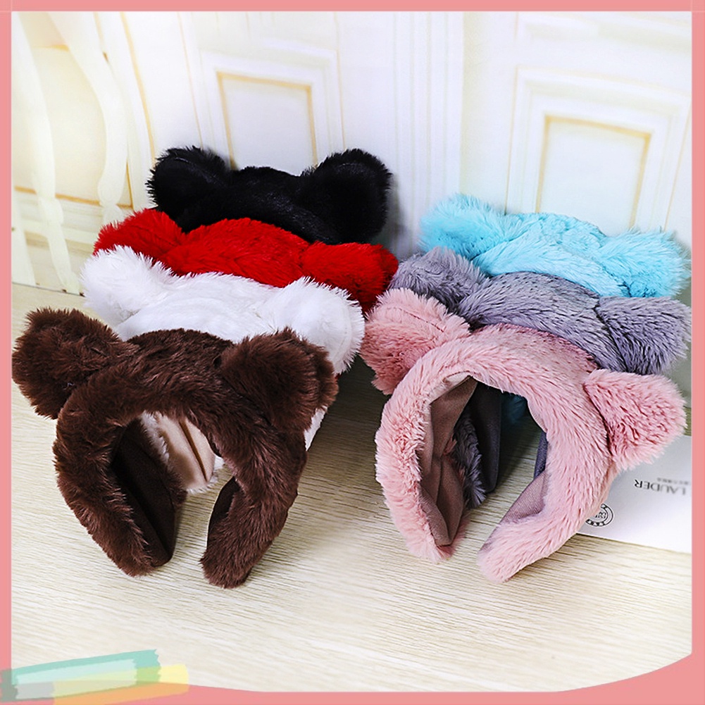 Cài tóc hình tai phối lông mềm ấm áp thời trang mùa đông dành cho nữ