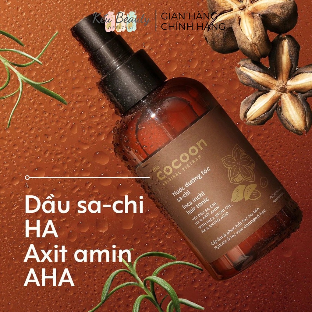 Nước dưỡng tóc Sa-chi Cocoon giúp cấp ẩm và phục hồi hư tổn 140ml