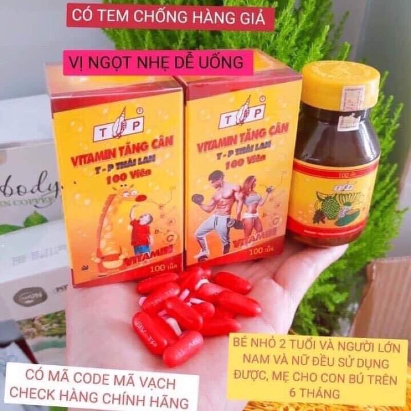 Vitamin tăng cân TP Thái Lan 100 viên mẫu cũ