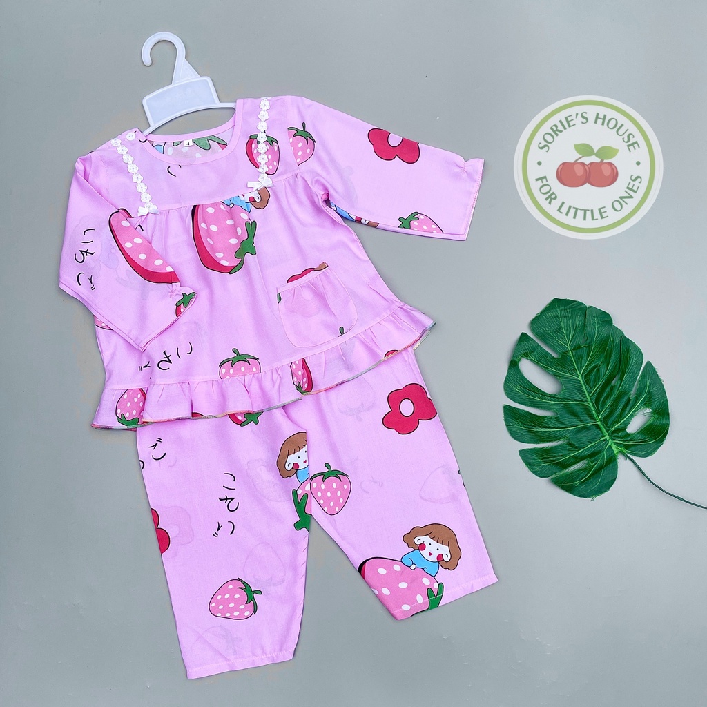 Bộ tole/bộ lanh DÀI mặc nhà bé gái