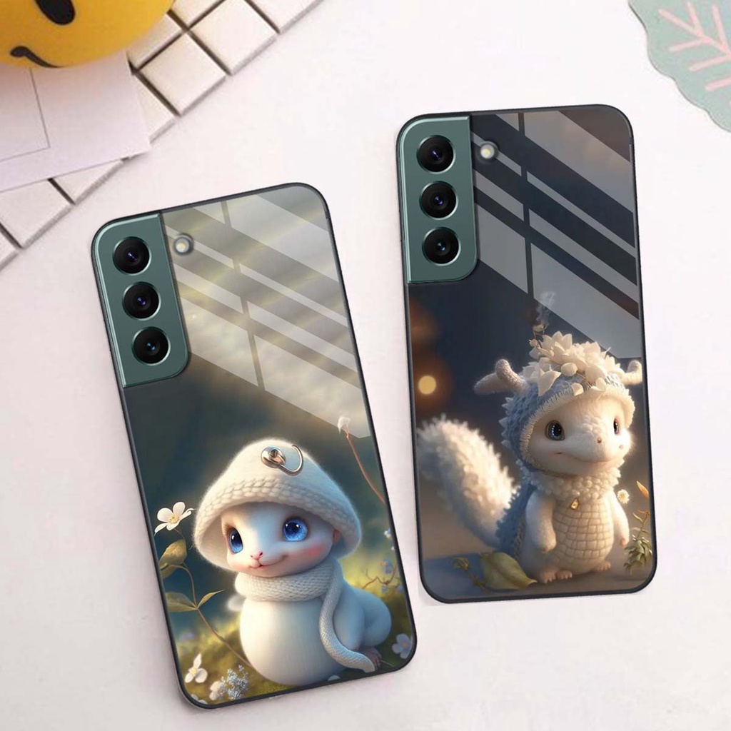 Ốp lưng Samsung S22 / S22 Plus ốp kính 3D in hình 12 Con Giáp Siêu Dễ Thương Qshopnet