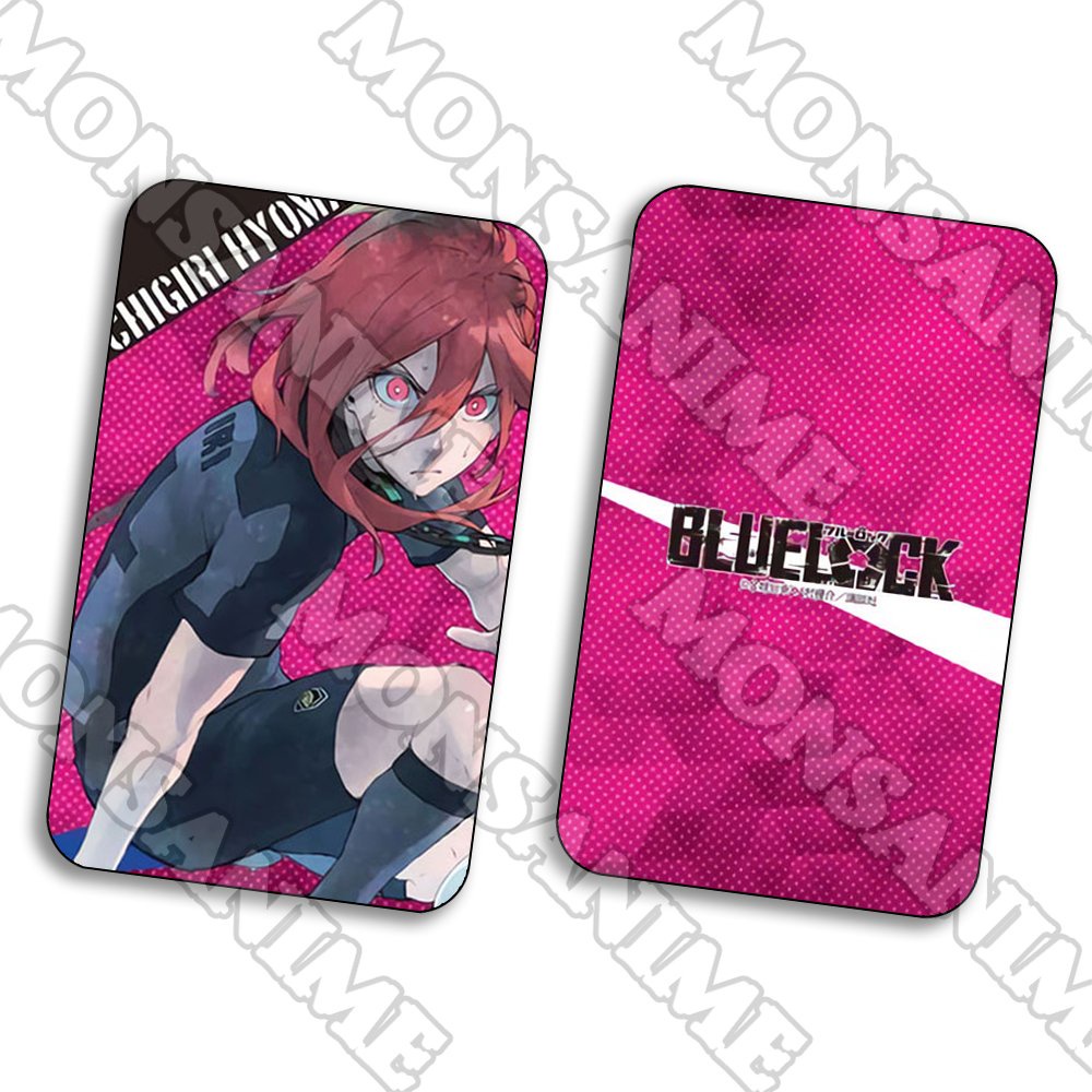 Ảnh card bo góc in hình BLUE LOCK Tiền đạo số 1 thẻ bo viền 5*8cm anime chibi sưu tầm