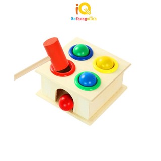 Đồ Chơi Búa Đập Bóng Bằng Gỗ BeThongMinh Giáo Dục Hình Khối Màu Sắc Rèn Luyện Kỹ Năng Cho Trẻ Em Thông Minh