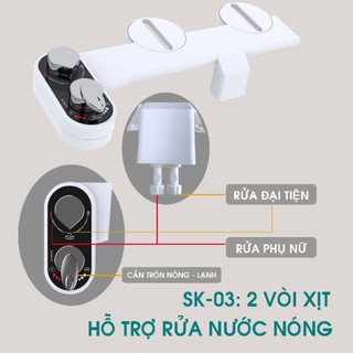 Vòi xịt rửa thông minh gắn bồn cầu - bảo hành 36 tháng