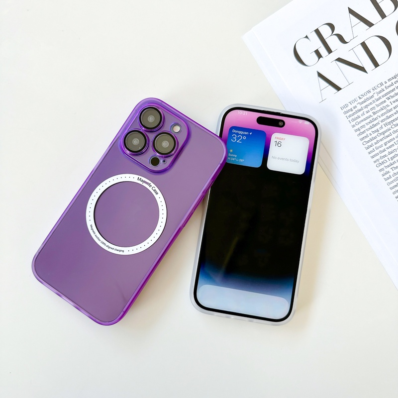 Ốp Điện Thoại Mềm Trong Mờ Từ Tính Cho iPhone 14 Pro Max 14 Plus 13 12Promax 11 11Pro 11ProMax X Xs Max XR