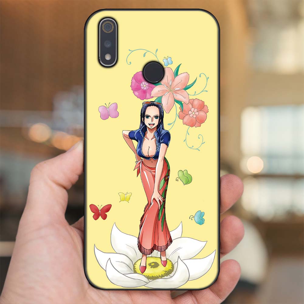 Ốp lưng Realme 3, 3 Pro viền đen in hình Nico Robin One Piece Đảo Hải Tặc