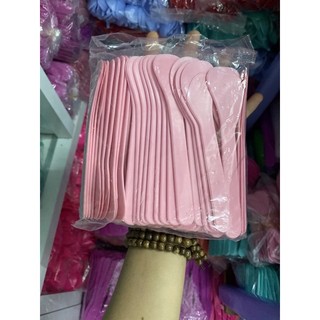 combo 100 muỗng múc kem (màu hồng đục)
