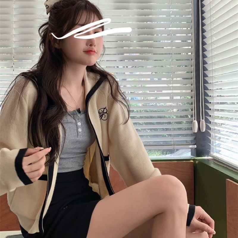 Áo 2 Dây Nữ Len Ren Phối Khuy Nhỏ Siêu Nữ Tính  HD33